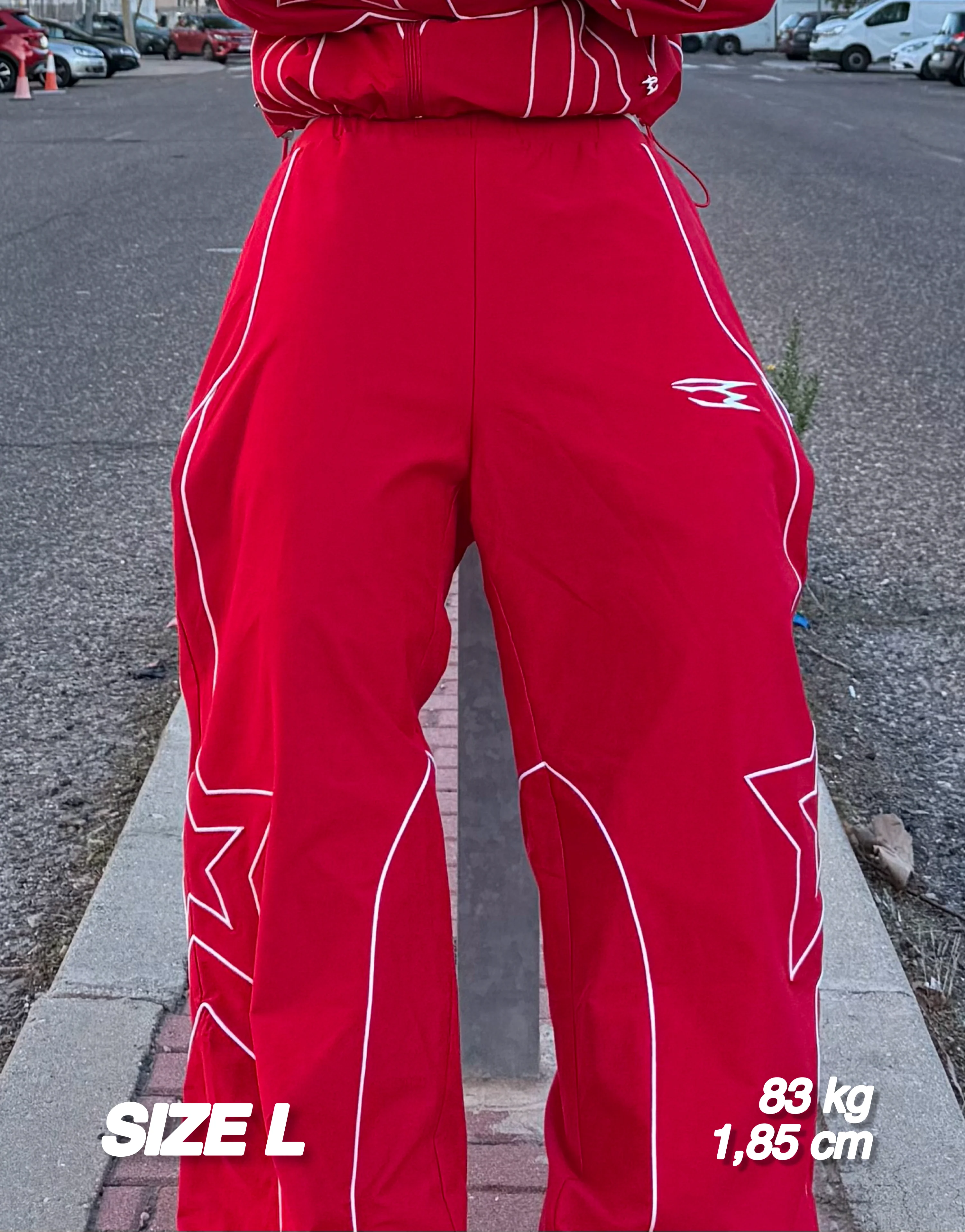 AURA TRACKSUIT PANT RED - Image 3