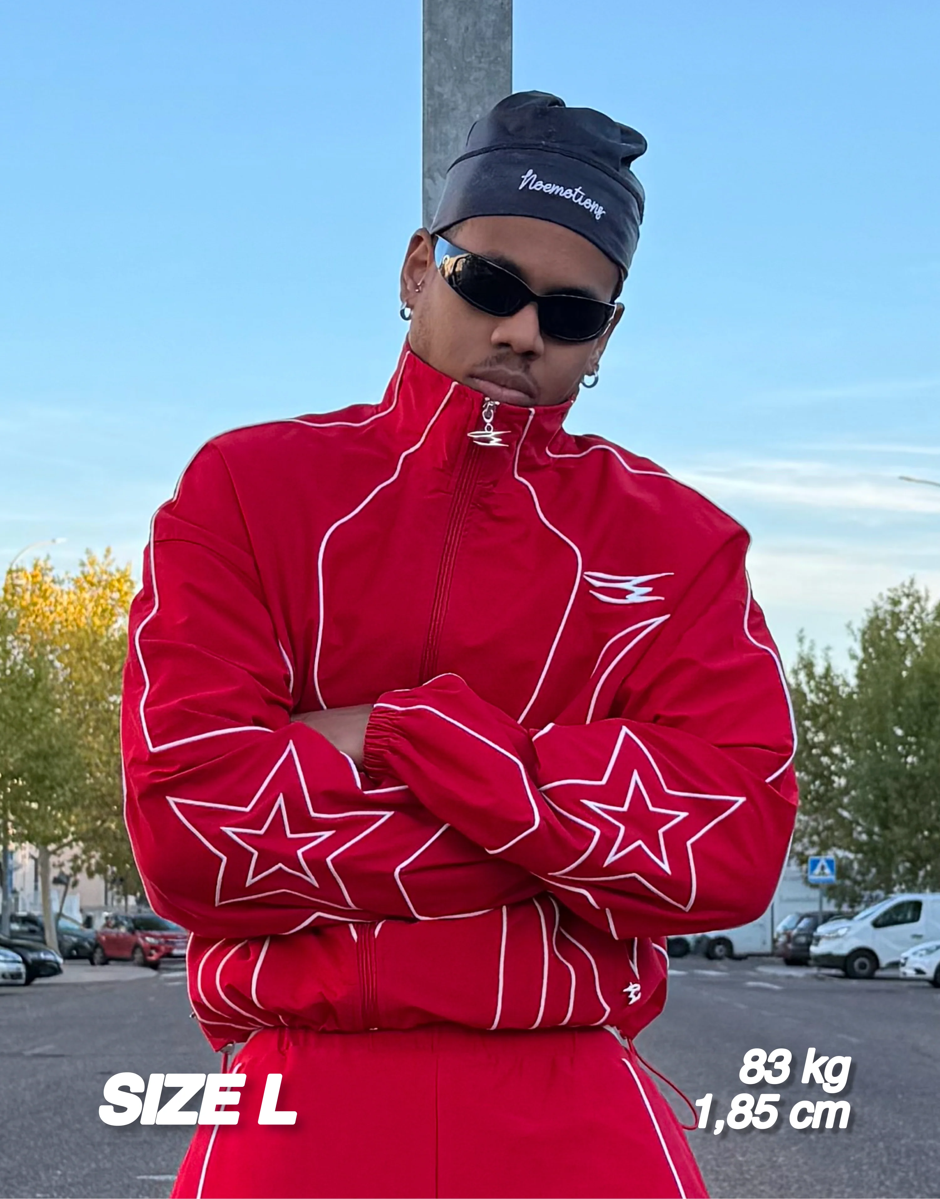 AURA TRACKSUIT TOP RED - Image 3