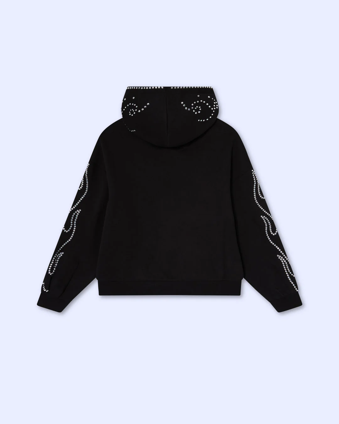 RHINESTONES HOODIE BLACK - Image 4